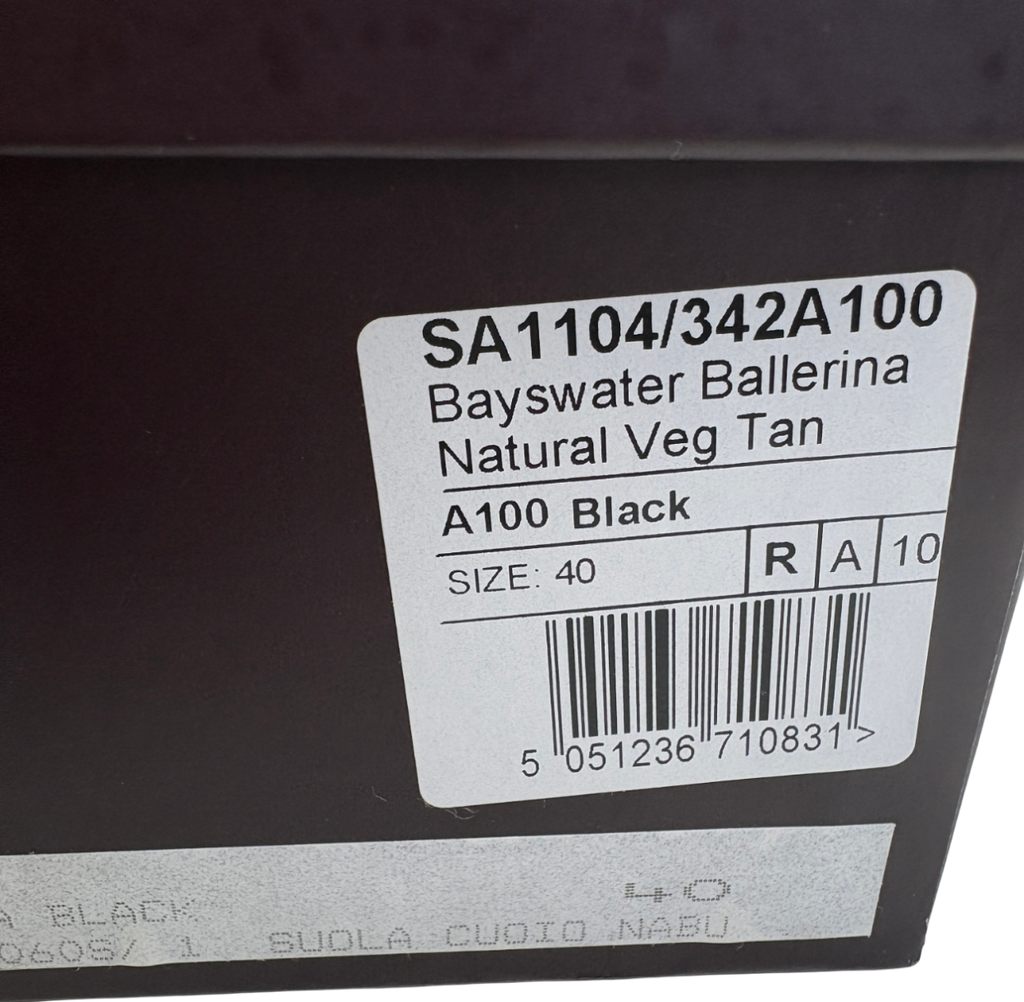 Mulberry Black Bayswater Ballerina Leather Pumps UK 7 EU 40 👠