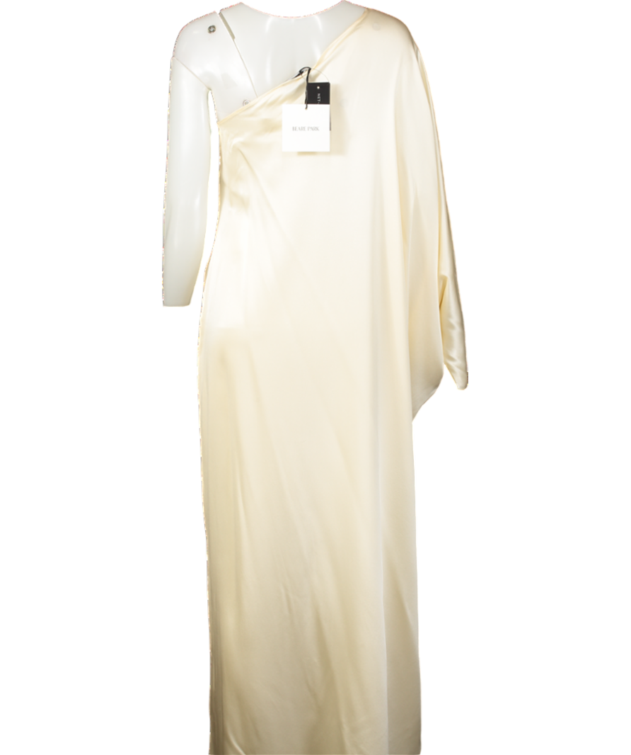 Beare park Cream One Shoulder Silk Gown UK 8