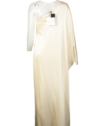 Beare park Cream One Shoulder Silk Gown UK 8