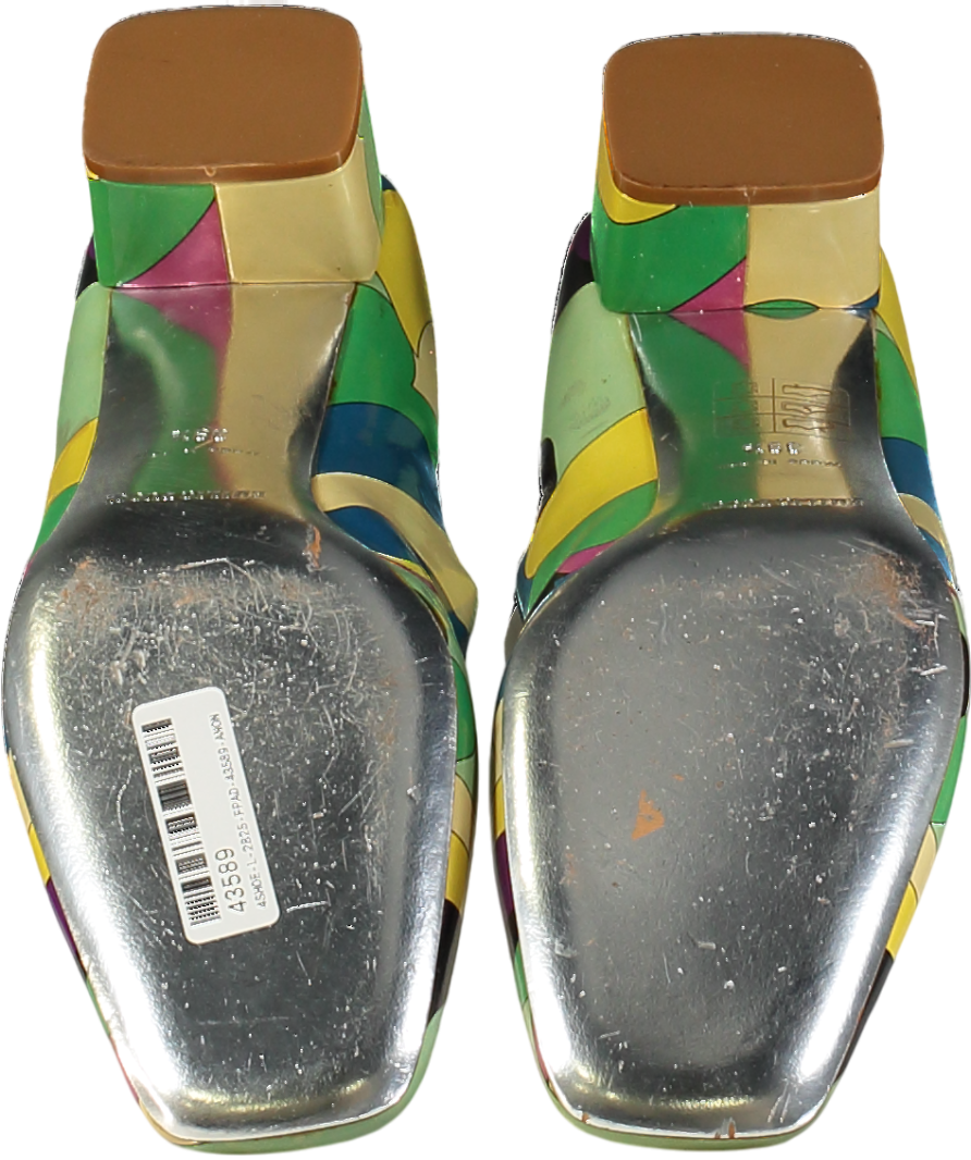 Emilio Pucci Multicoloured Patent Leather Heels UK 6.5 EU 39.5 👠