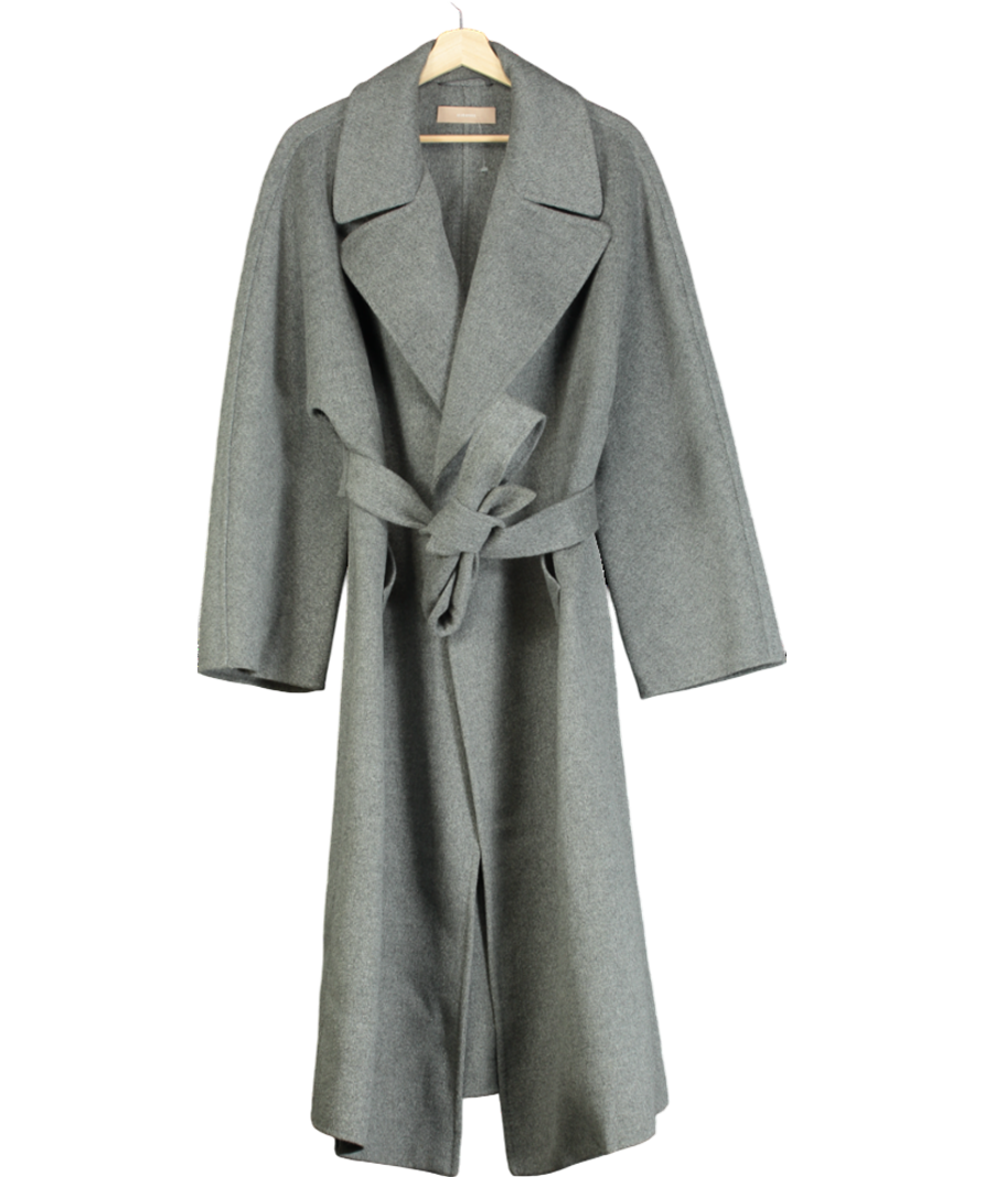 12 Storeez Grey Belted Wool Coat UK XS/S