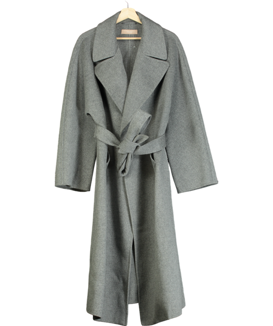 12 Storeez Grey Belted Wool Coat UK XS/S