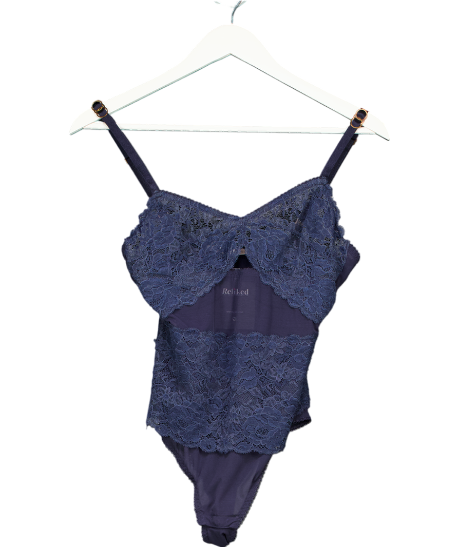 Stella McCartney Blue Floral Lace Bodysuit UK L
