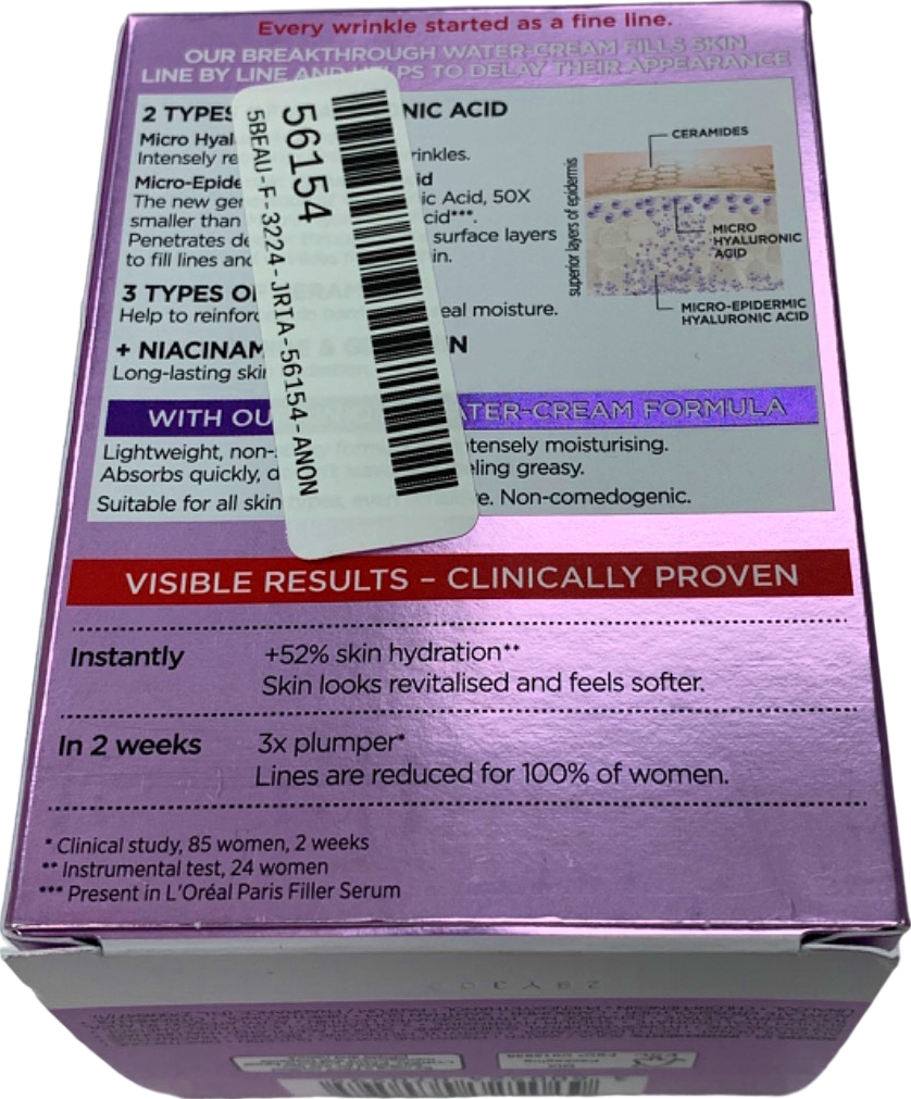 L'Oréal Revitalift Filler Plumping Water-Cream Hyaluronic Acid 50ml