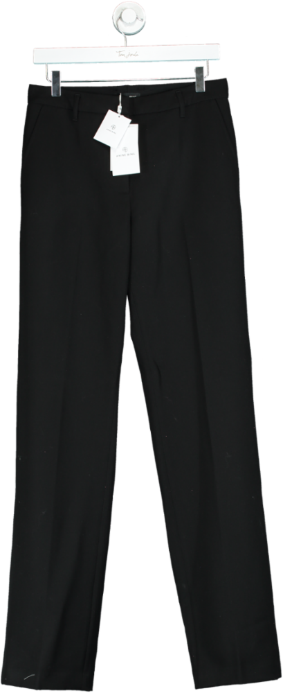 Anine Bing Black Tailored Straight Leg Trousers UK 8