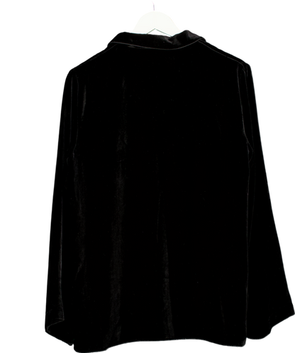 Arket Black Velvet Shirt UK 8