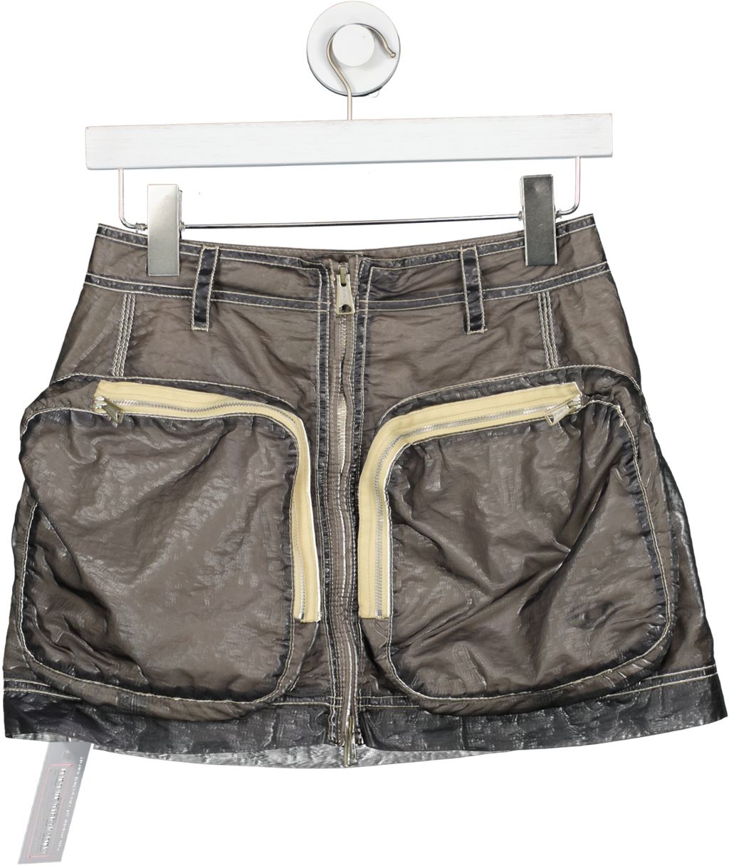 Diesel Grey Mini Skirt With Large Front Pockets UK S
