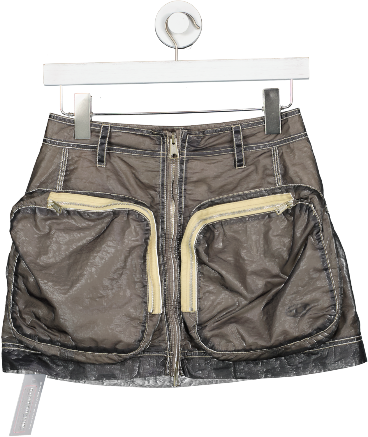 Diesel Grey Mini Skirt With Large Front Pockets UK S
