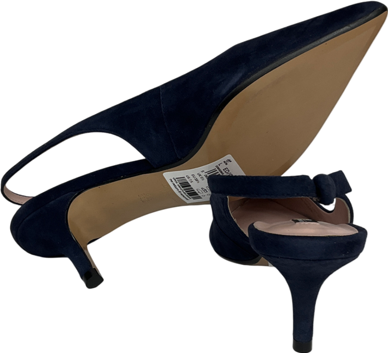 Tabitha Simmons X Next Navy Blue Dela Slingback Point Heels UK 5.5 EU 38.5 👠