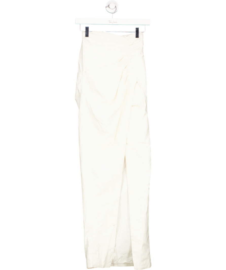 House of CB Beige Ruffled Skirt UK 6