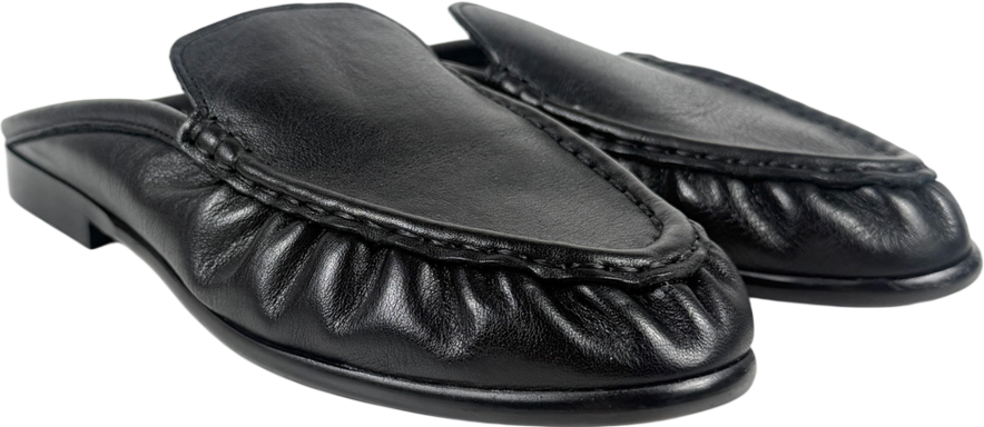 ASOS Black Mellow Premium Loafer Mules Leather UK 5 EU 38