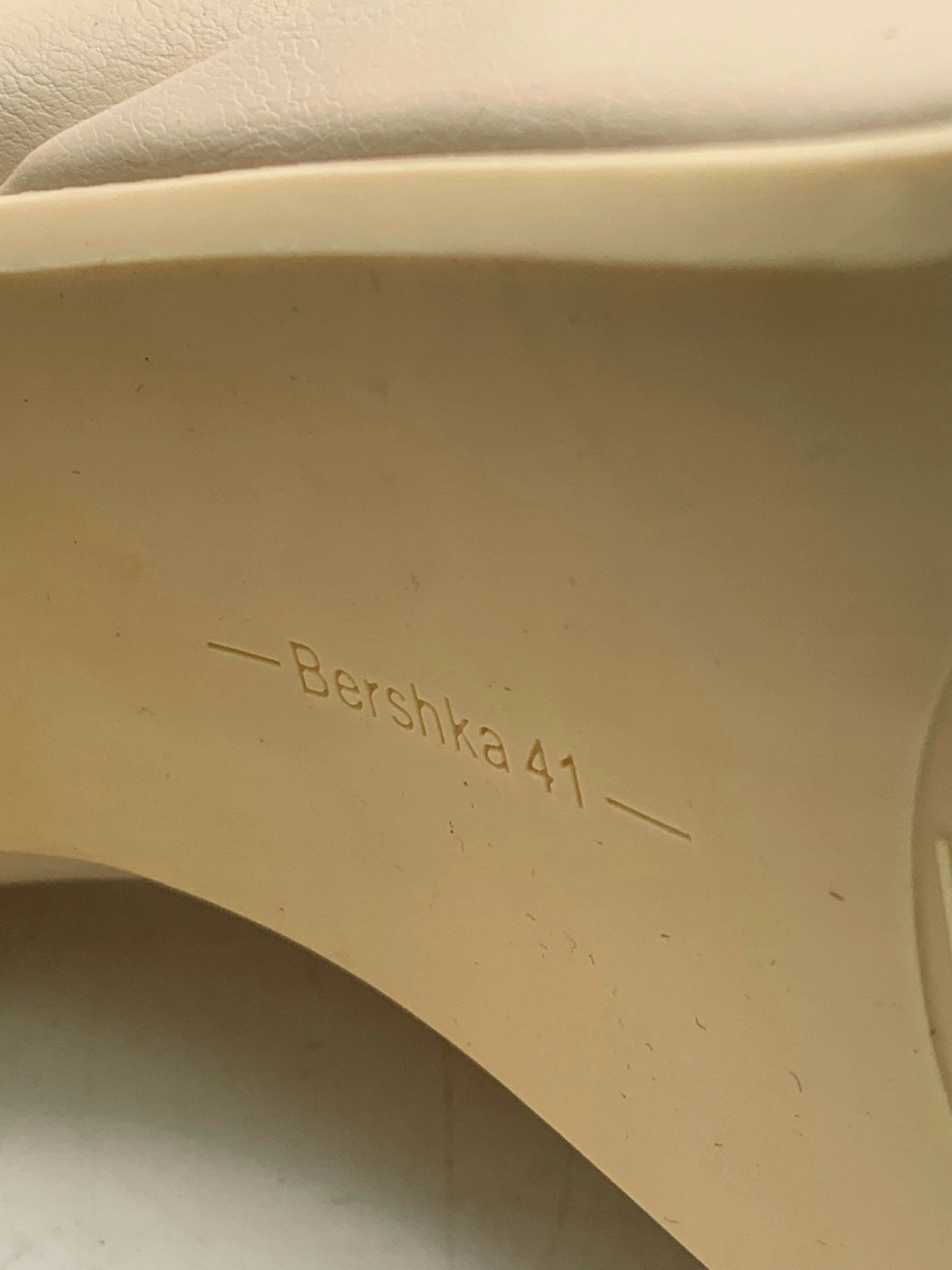 Bershka Beige Platform Block Heel Boots EU 41 UK 8