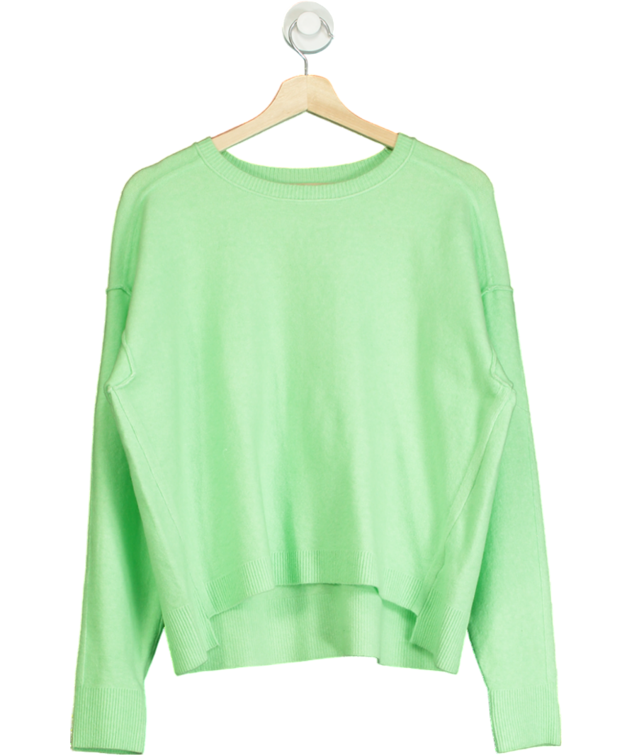 Free People Green Seam Detail Crewneck Jumper UK XS