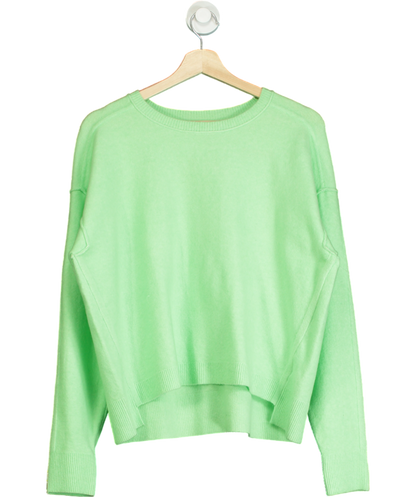 Free People Green Seam Detail Crewneck Jumper UK XS