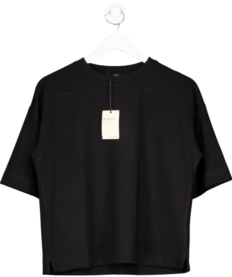 River Island Black Short Sleeve Oversized T-shirt UK S