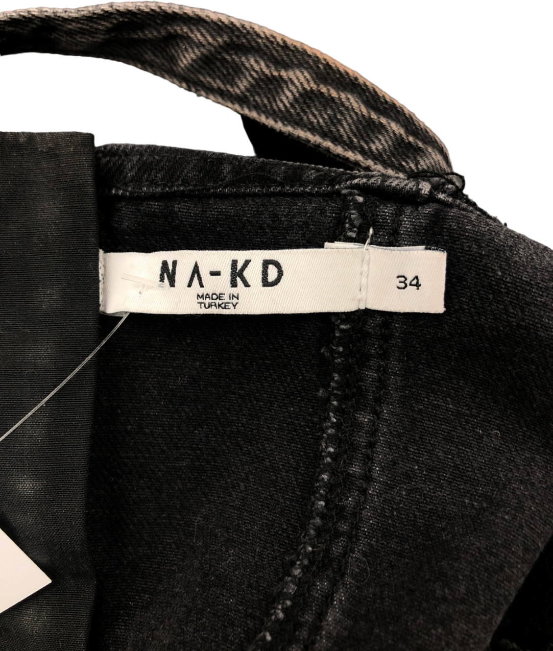 NA - KD Black Cropped Denim Top UK 6