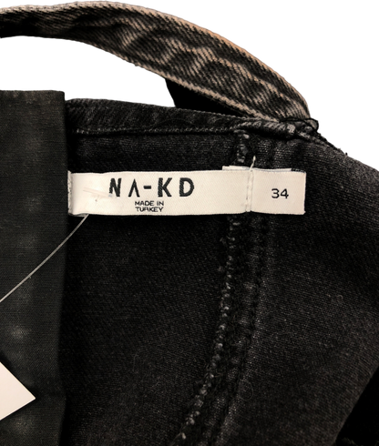 NA - KD Black Cropped Denim Top UK 6