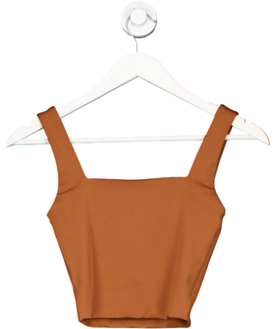 Klayd Brown Square Crop Tank UK S