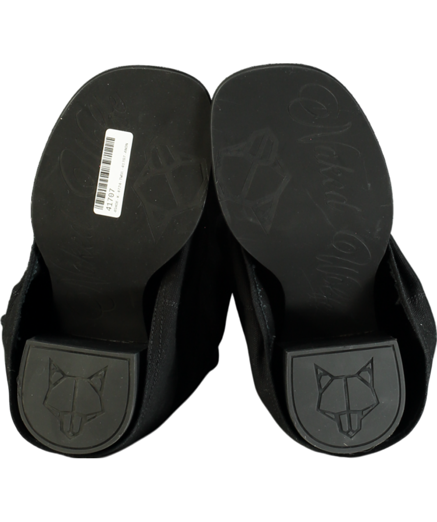 Naked Wolfe Black Natalia Canvas Cargo Boot UK 4 EU 37 👠