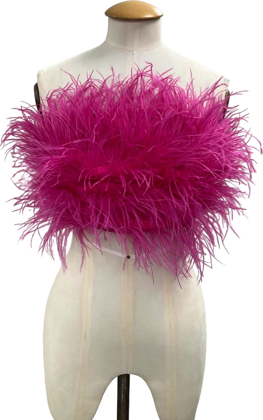 Missguided Pink Feather Crop Top UK 8