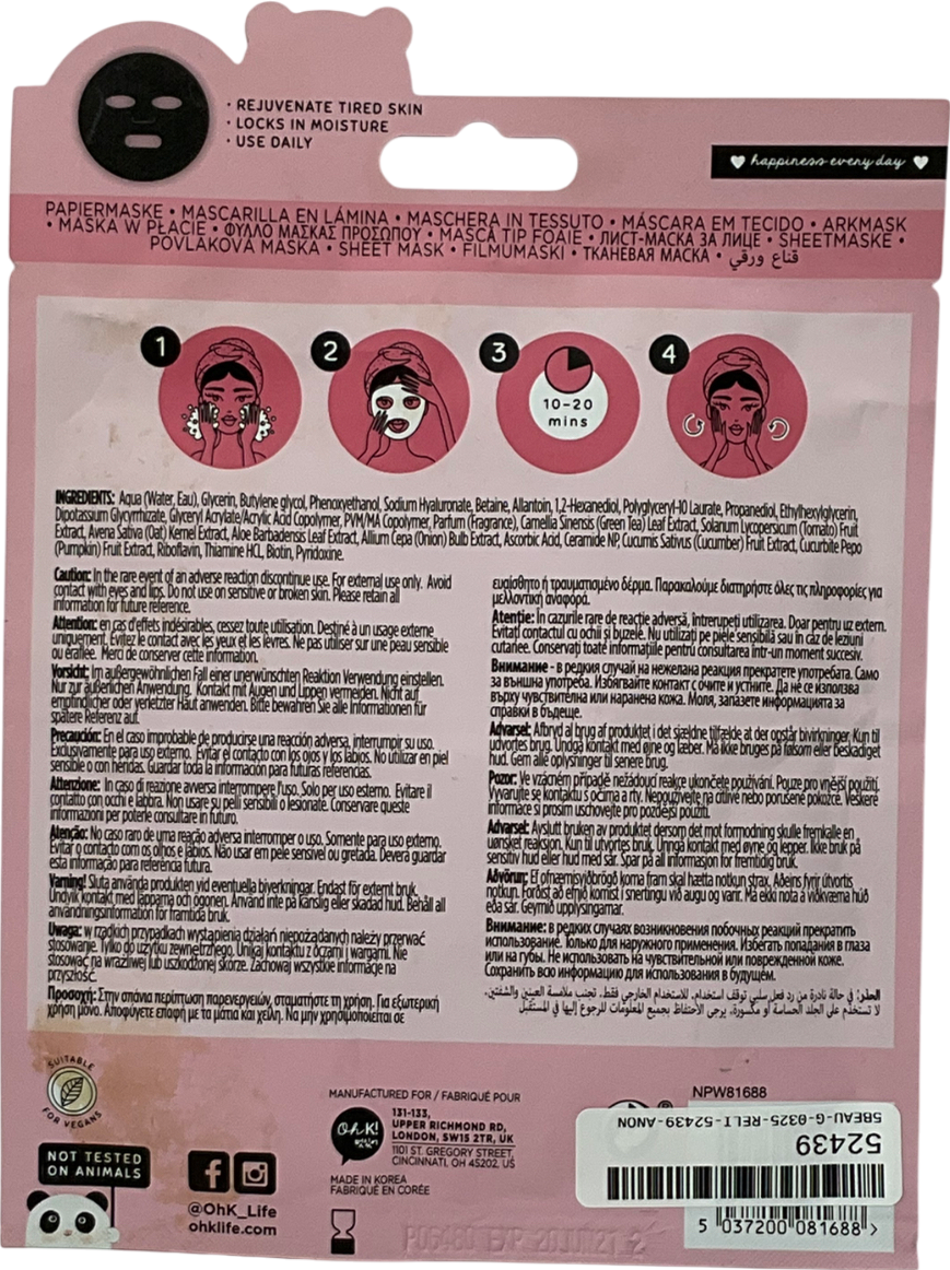 ohklife Anti Jet Lag Sheet Mask One size