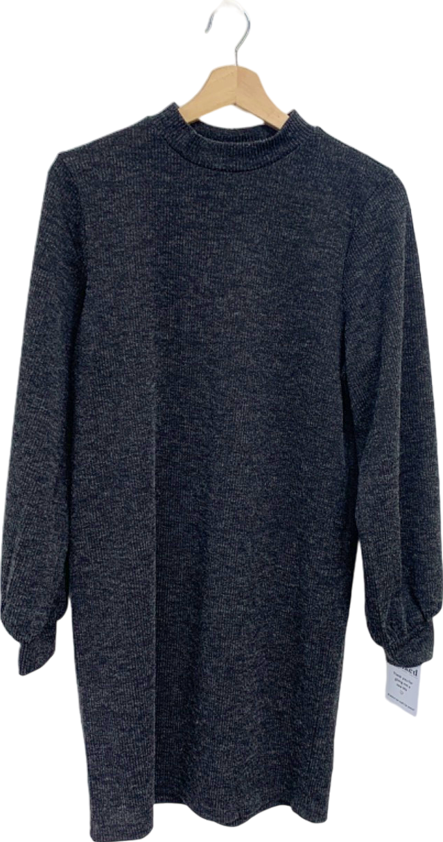 JDY Grey Long-Sleeve Knitted Dress UK M