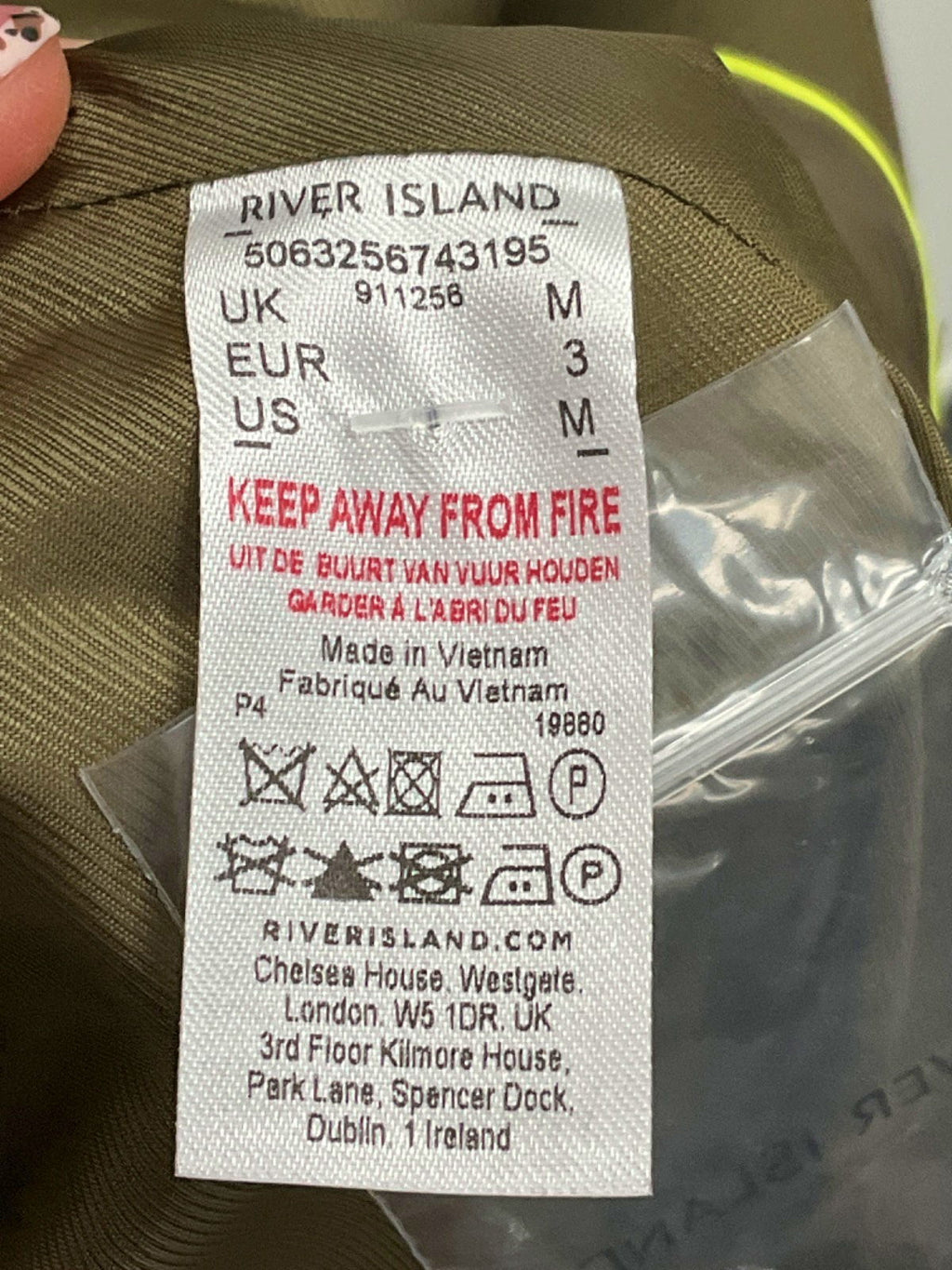 River Island Khaki Somewhere To Go Trench Coat UK M