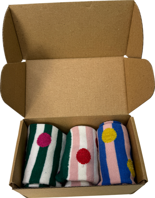 BODEN Multicoloured Set Of 3 Pairs Of Socks Gift Boxed One Size