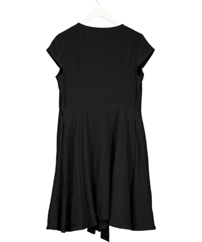 LilySilk Black Mulberry Silk Wrap Dress UK 8