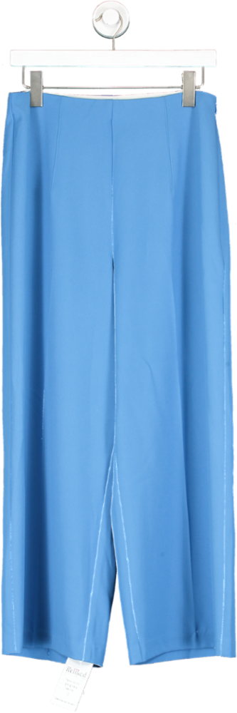 Tesco F&F Blue Wide Leg High Rise Trouser UK 12