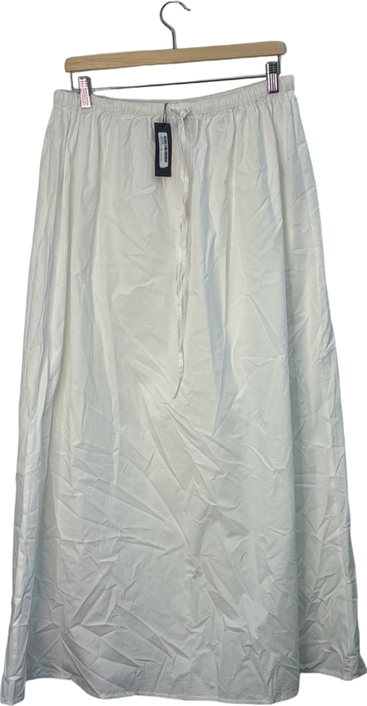Boohoo White Maxi Skirt UK 12