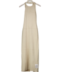 ASOS Cream Drape Back Suede Midi Dress UK 8