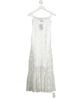 ASOS White Strappy Lace Floral Maxi Dress UK S