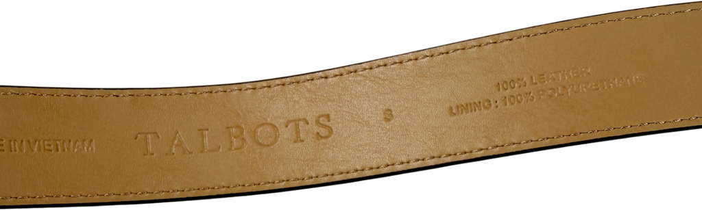 Talbots Black Slim Leather Belt UK S