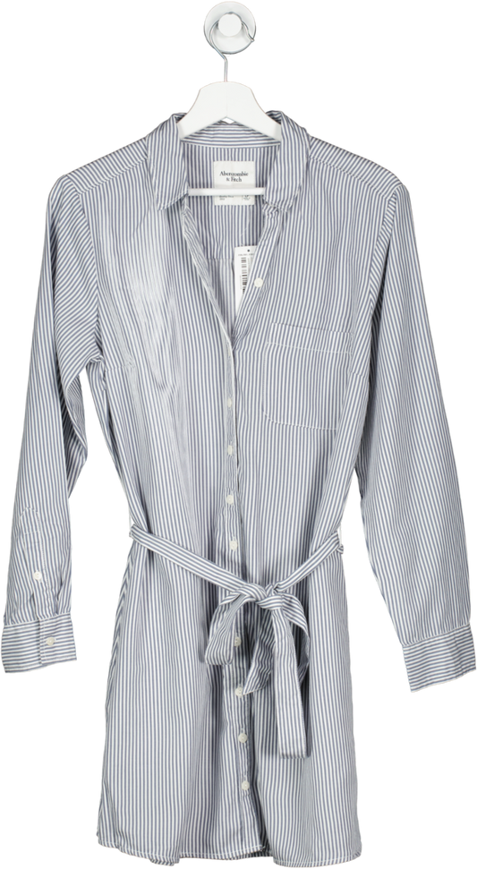 Abercrombie & Fitch White Belted Shirt Dress UK L