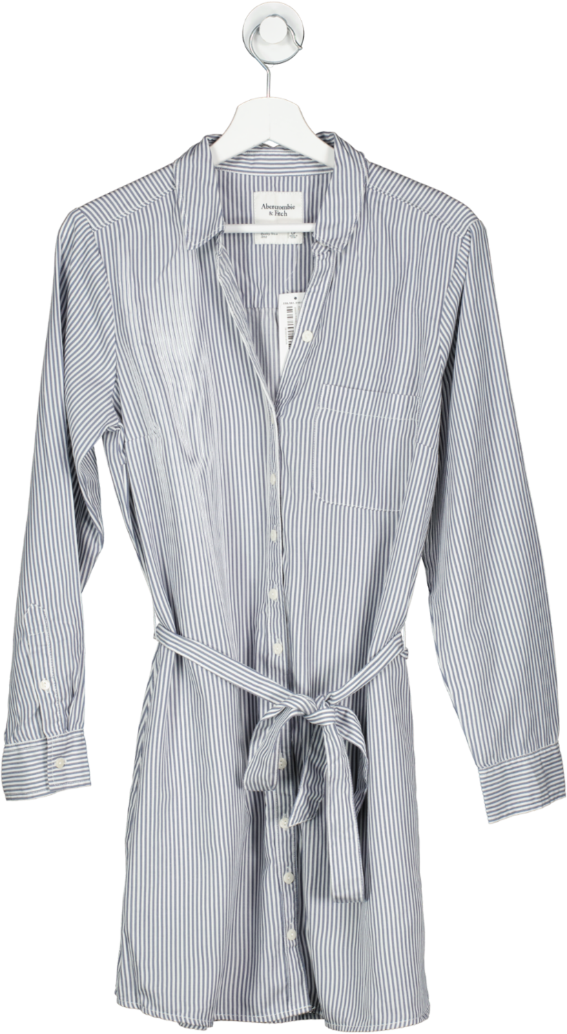 Abercrombie & Fitch White Belted Shirt Dress UK L