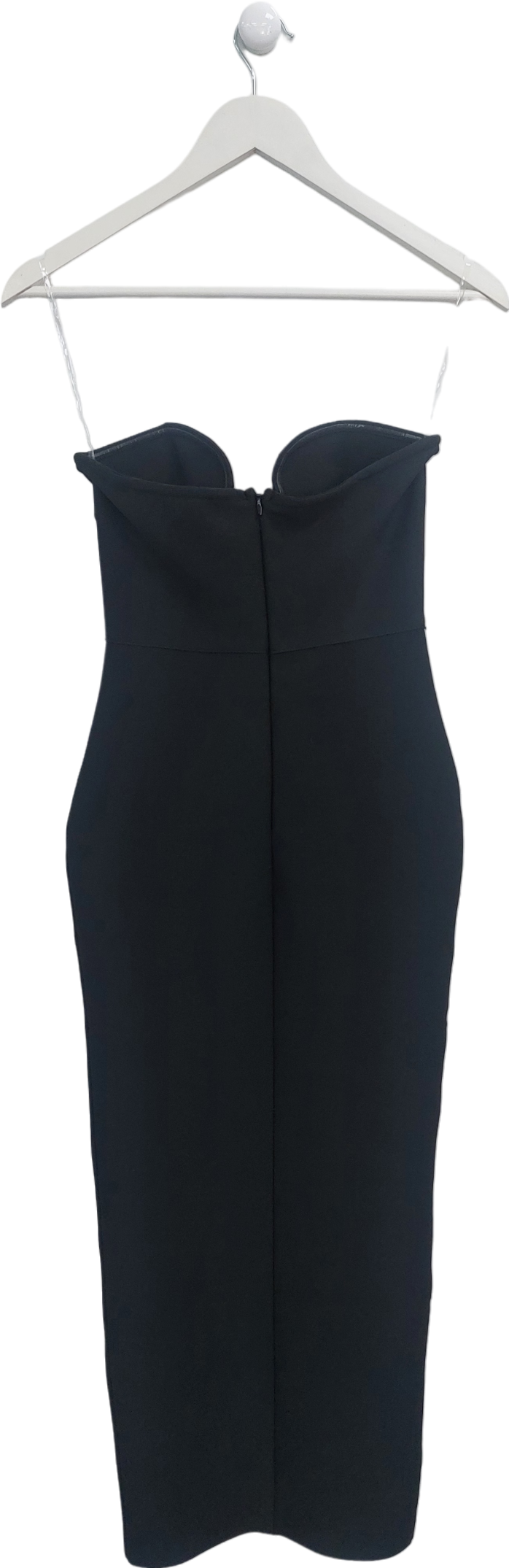 Black Bustier Midi Dress UK S