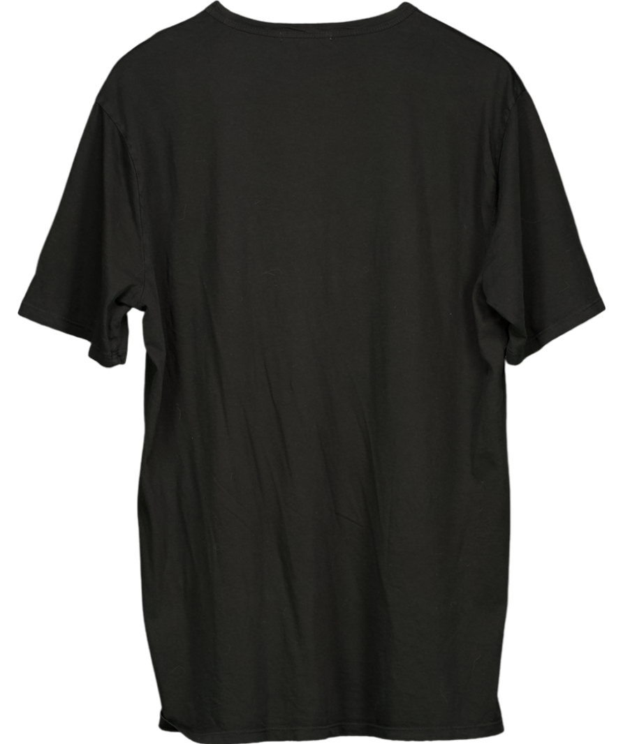 Forty Five Black 100% Cotton T-shirt UK L