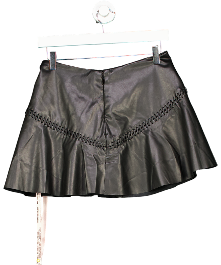 House of CB Black Nova Vegan Leather Skirt UK S