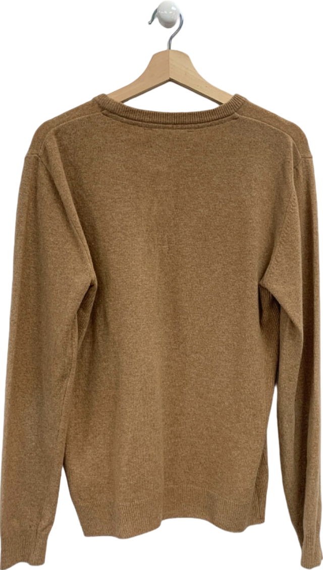 Bertoni Light Brown Classic Wool Jumper UK L