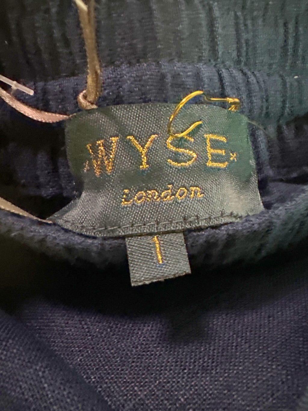 WYSE LONDON Midnight Alma Cropped Linen Trouser UK 8