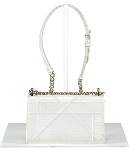 Dior Diorama White Pearl Patent Leather Crossbody Bag