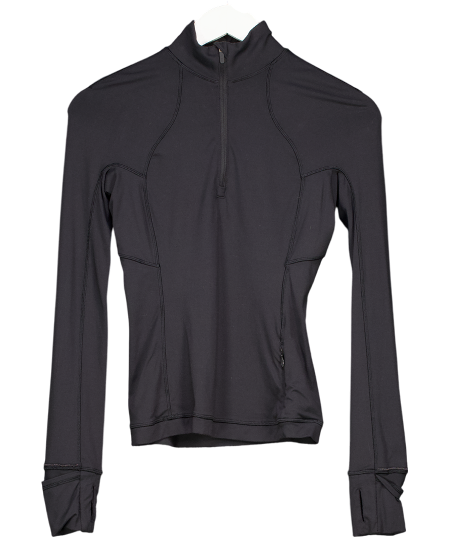 Lululemon Black Half Zip Up Top UK 6