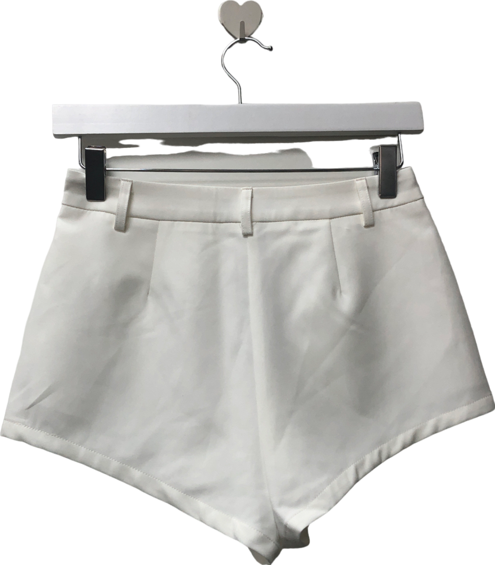 Misspap White Tailored Micro Mini Short UK 8