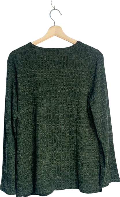 V By Very Green Button Detail Knitted Jumper UK 18