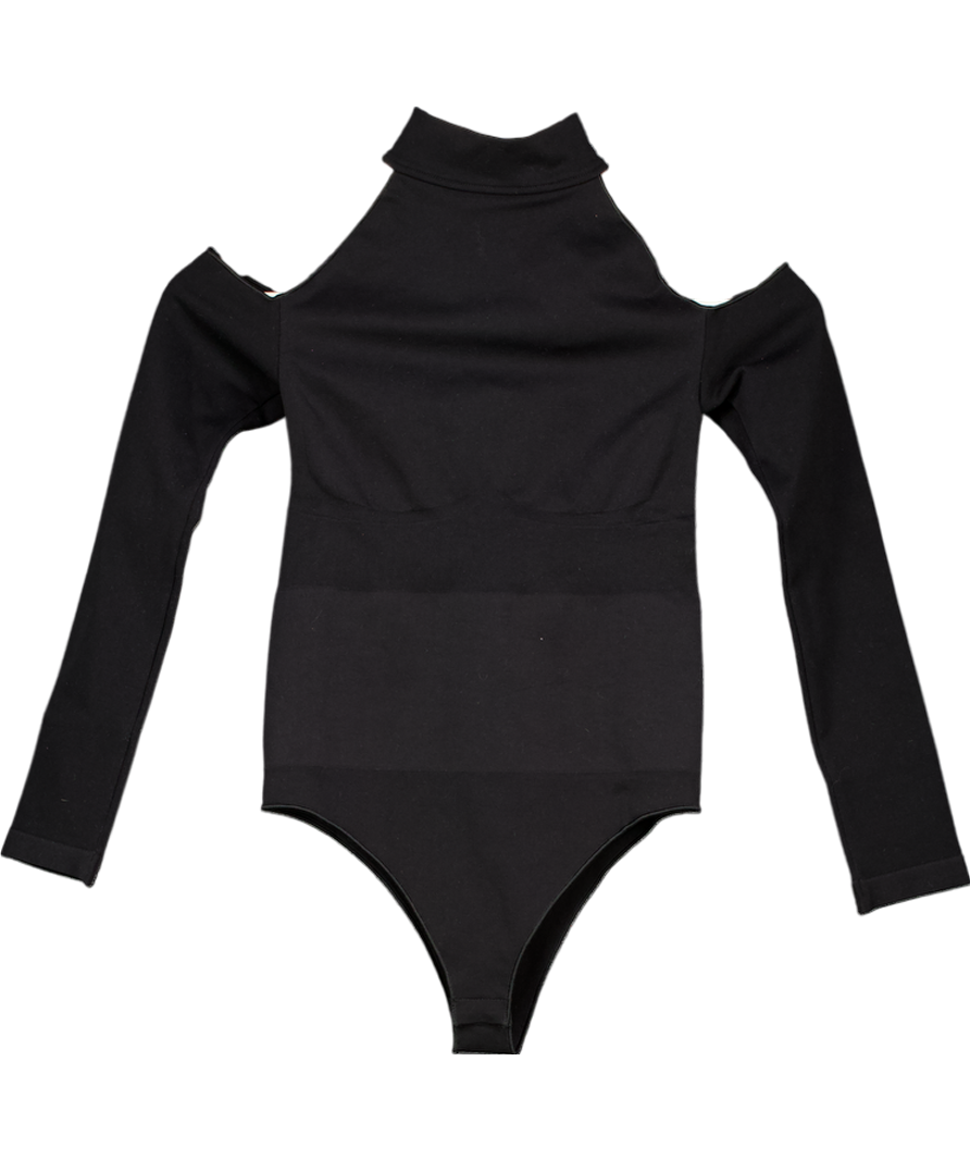 Ruey Black Cold Shoulder Bodysuit UK S