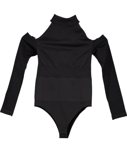 Ruey Black Cold Shoulder Bodysuit UK S