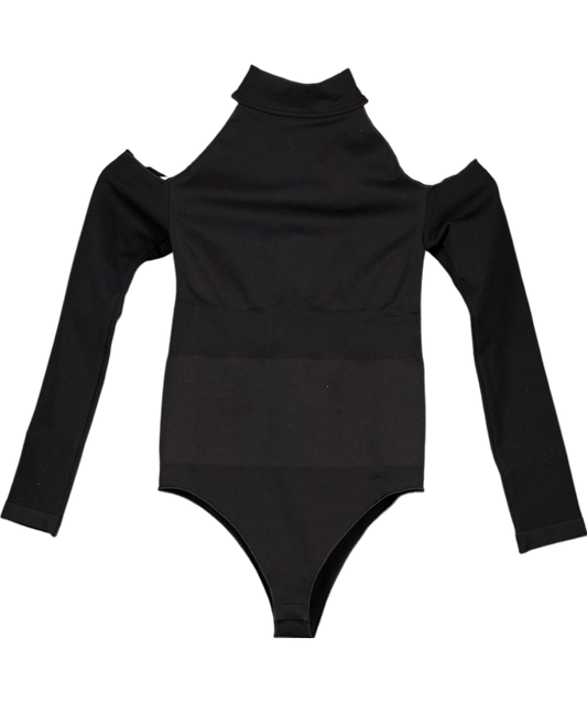 Ruey Black Cold Shoulder Bodysuit UK S