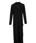 St Agni Black Sheer Ruched Dress UK M