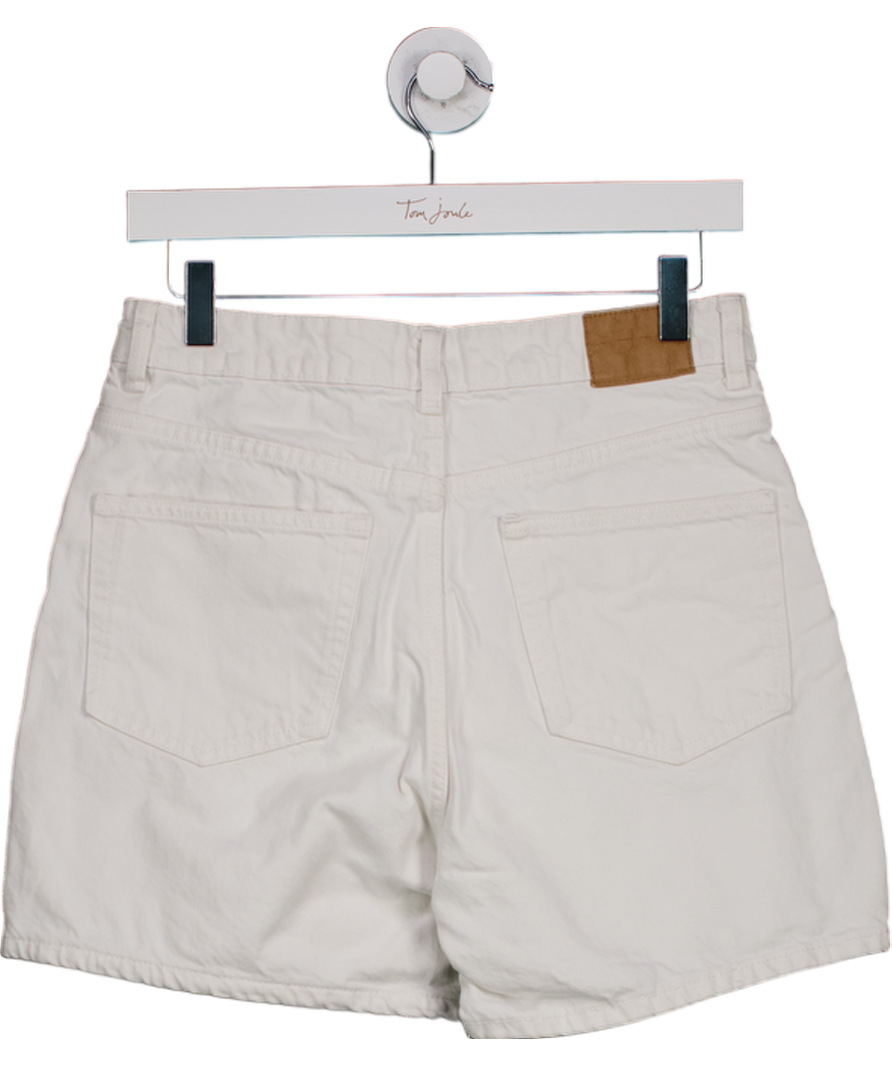 Weekday White Eya Denim Shorts W28